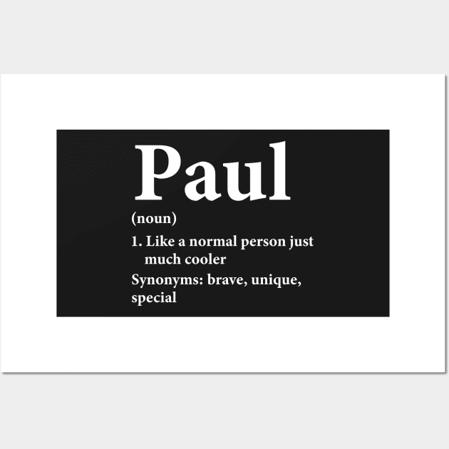 Paul Name Definition Funny Personalized Wall Art by HawaiPlus